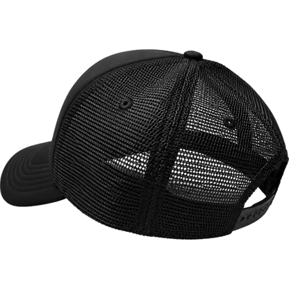 HUSTLER TRUCKER HAT [RED & BLACK]