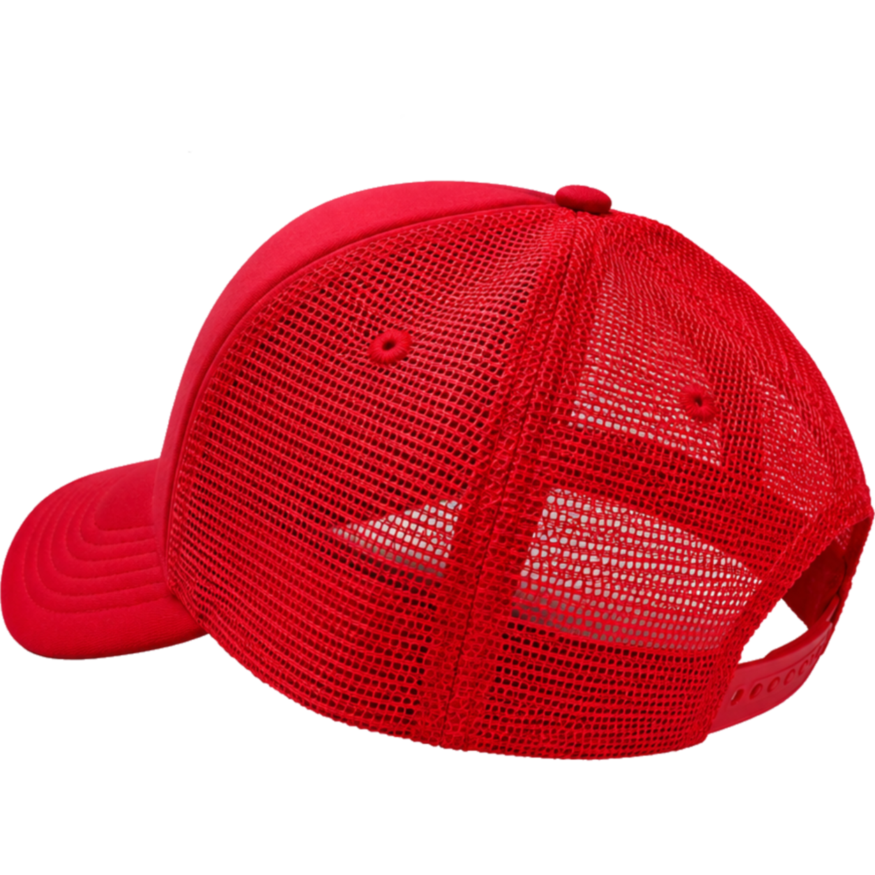 HUSTLER TRUCKER HAT [RED & BLACK]