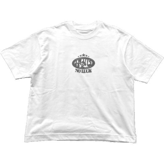 REVERSE HUSTLER TEE [WHITE & GREY]